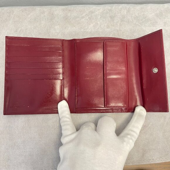 Prada Bordeaus Leather Wallet w/ Coin Pouch - Preowned - Picture 4 of 14